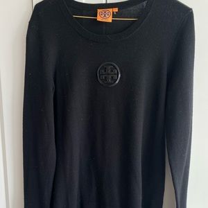 Tory Burch Long sleeved black sweater - size XL